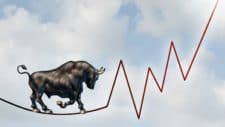Graphic representation of bull share market