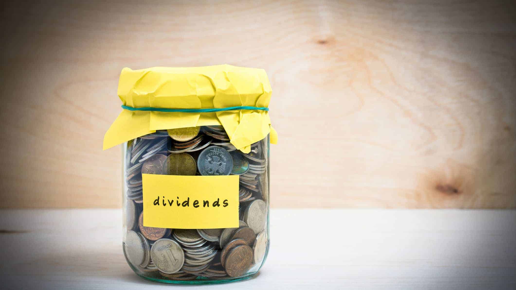 A money jar with label indicating ASXdividend shares