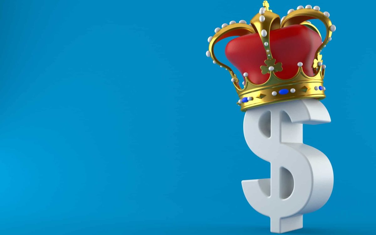 Dollar sign with crown