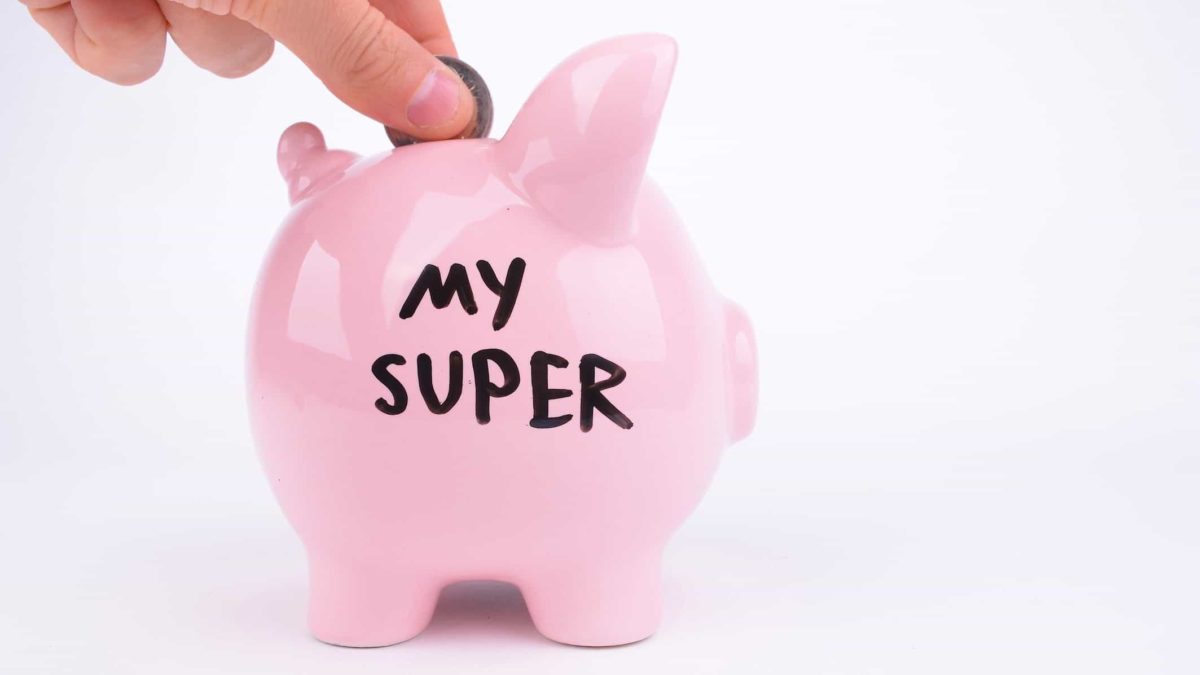 depositing coin into piggy bank for super, invest in super, grow super