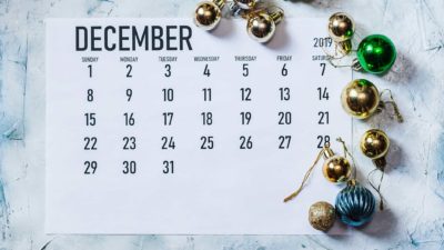 December calendar page