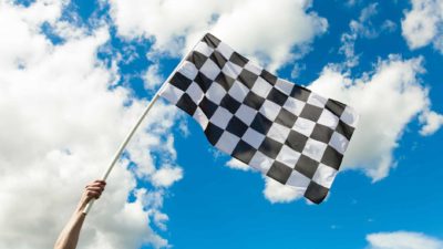 waving the chequered flag