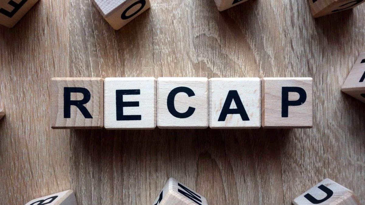 ASX 200 weekly wrap represented by wooden block letters spelling out 'recap