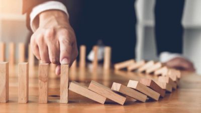 Dominos falling down