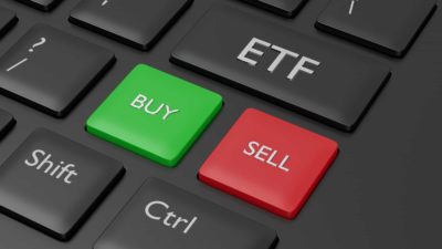 close up of buy, sell and etf keys on a computer keyboard