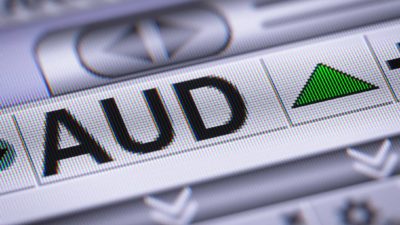 ASX shares Australian dollar symbol on digital chart with green up arrow