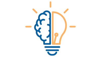 illustration of half brain half lightbulb