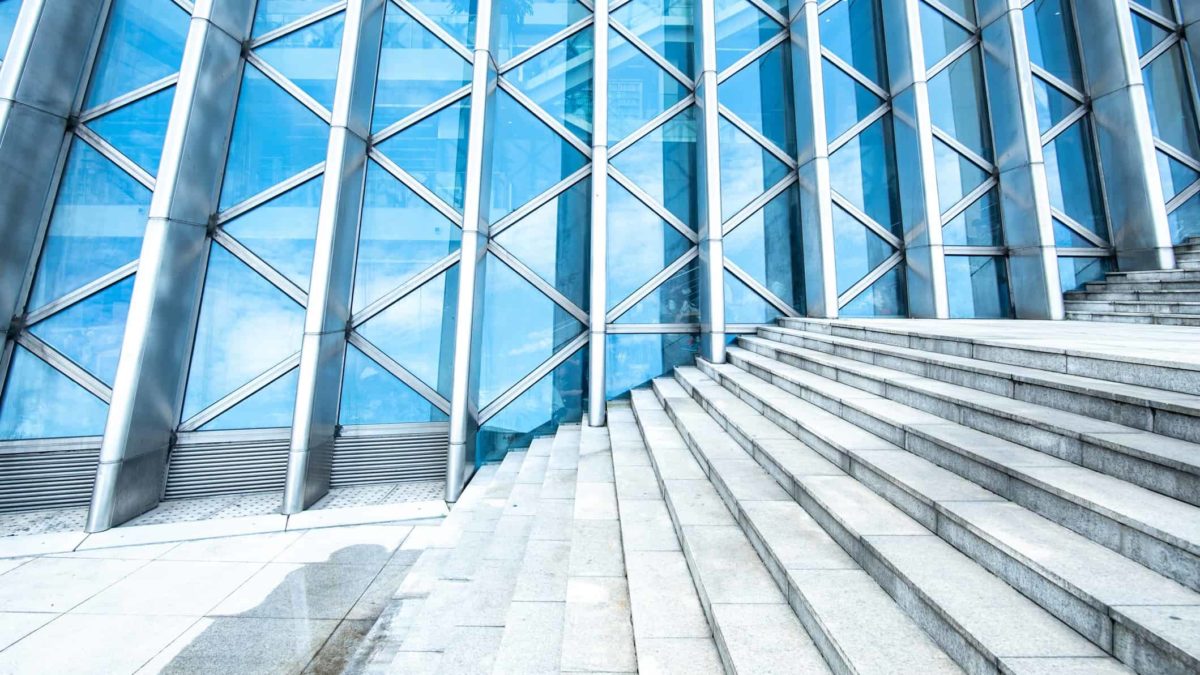 Exterior of a bank building