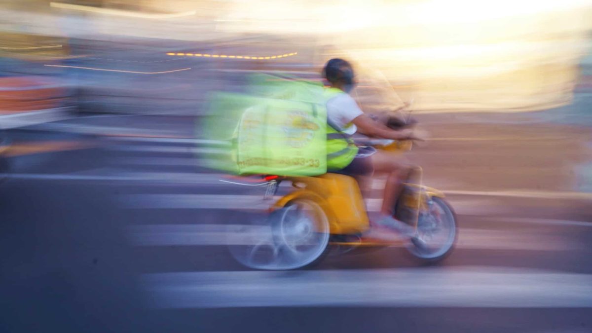 electric scooter zooming along signifying surging share price