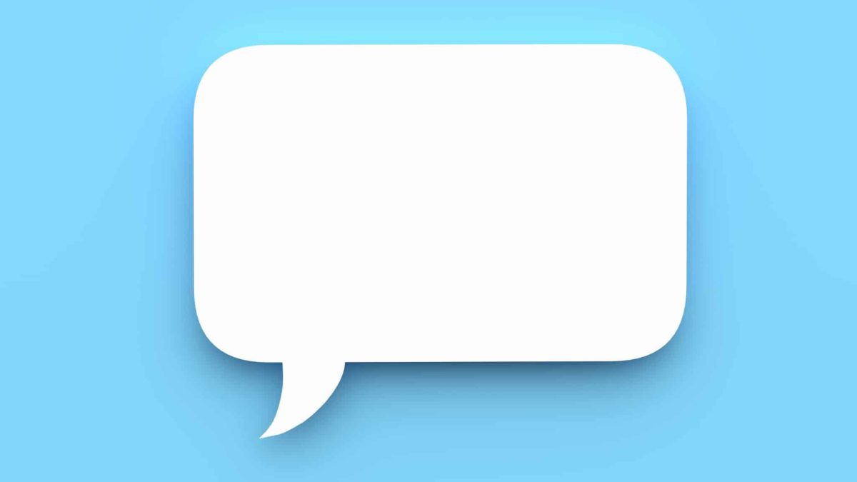 empty white quote bubble against blue background representing important quote regarding asx shares