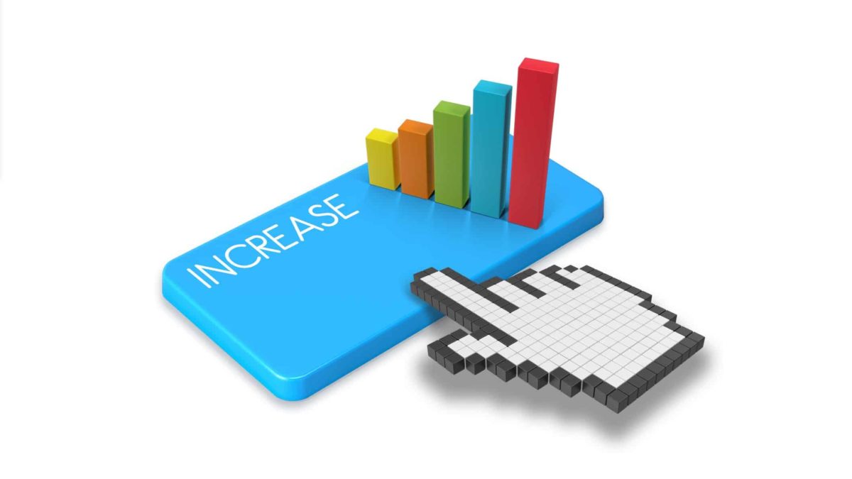 illustration of digital hand pressing bu