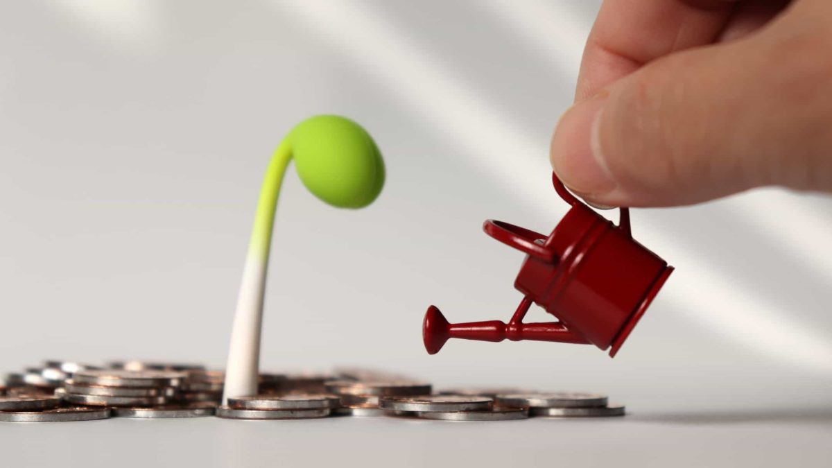surge in asx growth share price represented by tiny bean stalk being watered by miniature watering can