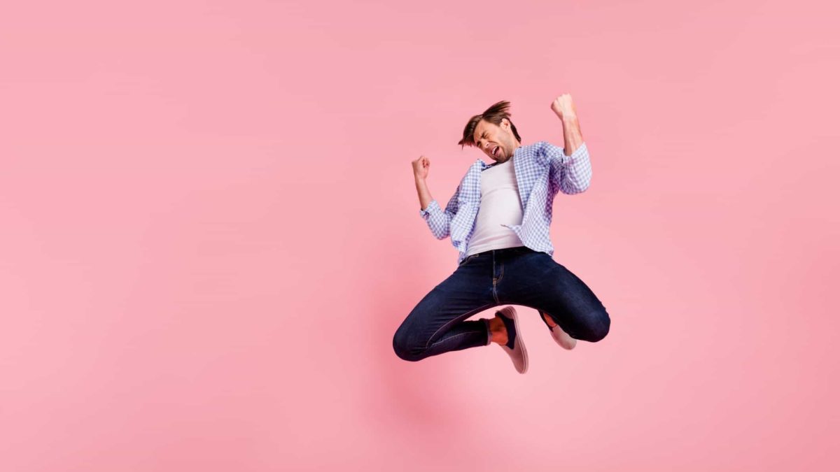jump in asx share price represented by man jumping in the air in celebration