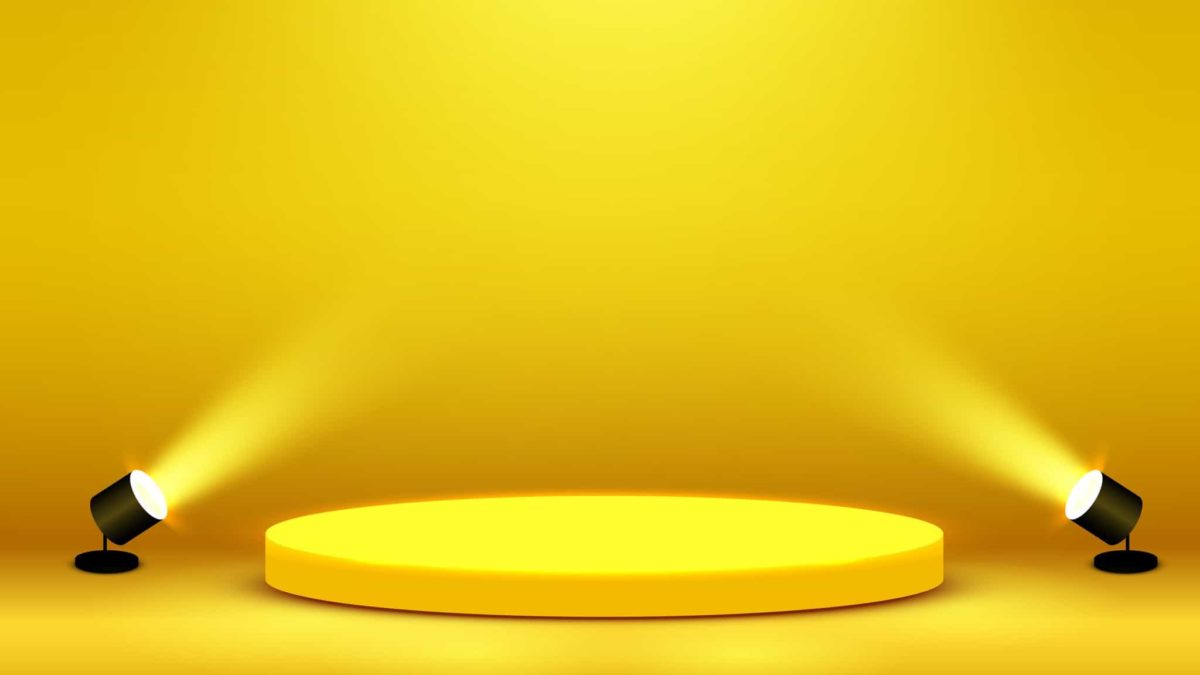 asx shares in spotlight represented by spotlights shining on a stage