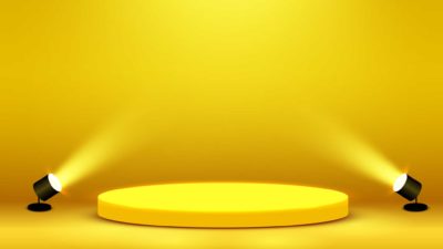 asx shares in spotlight represented by spotlights shining on a stage