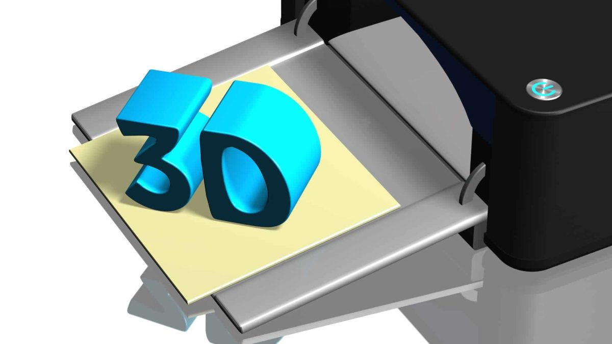 tech asx share price represented by printer having created models of letters 3D