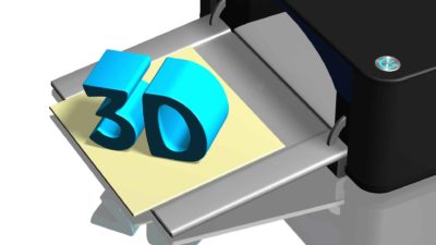 tech asx share price represented by printer having created models of letters 3D