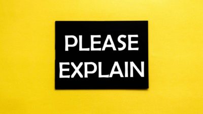 asx company being investigated represented by big please explain sign