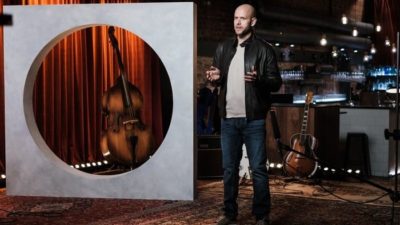 Spotify CEO Daniel Ek at a podcast streaming launch