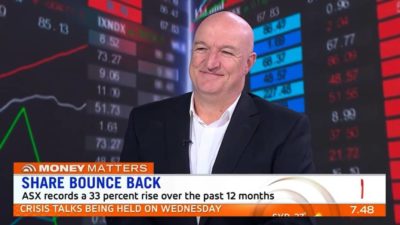 Screenshot of Scott Phillips appearing on Weekend Sunrise