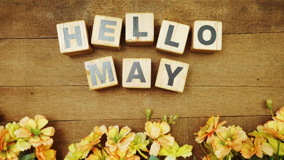 asx shares to buy in may represented by wooden blocks spelling out hello may