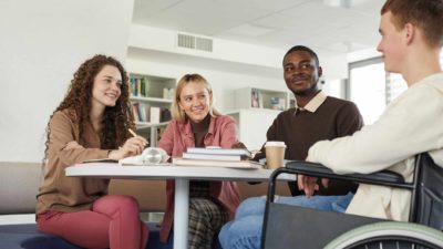 diverse Group studying together