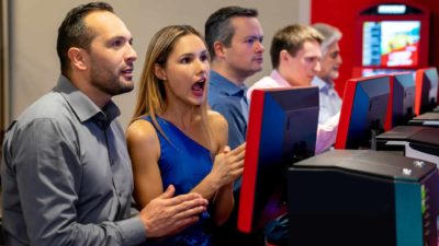 Anxious people gambling