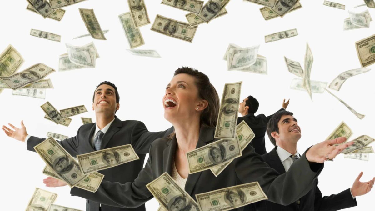 money shower, cash, money falling from the sky