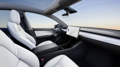 inside of tesla model y