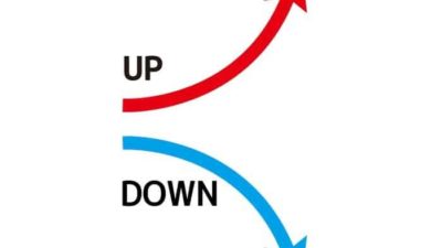 Arrows with the words up and down.